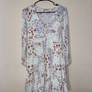American eagle floral cream dress